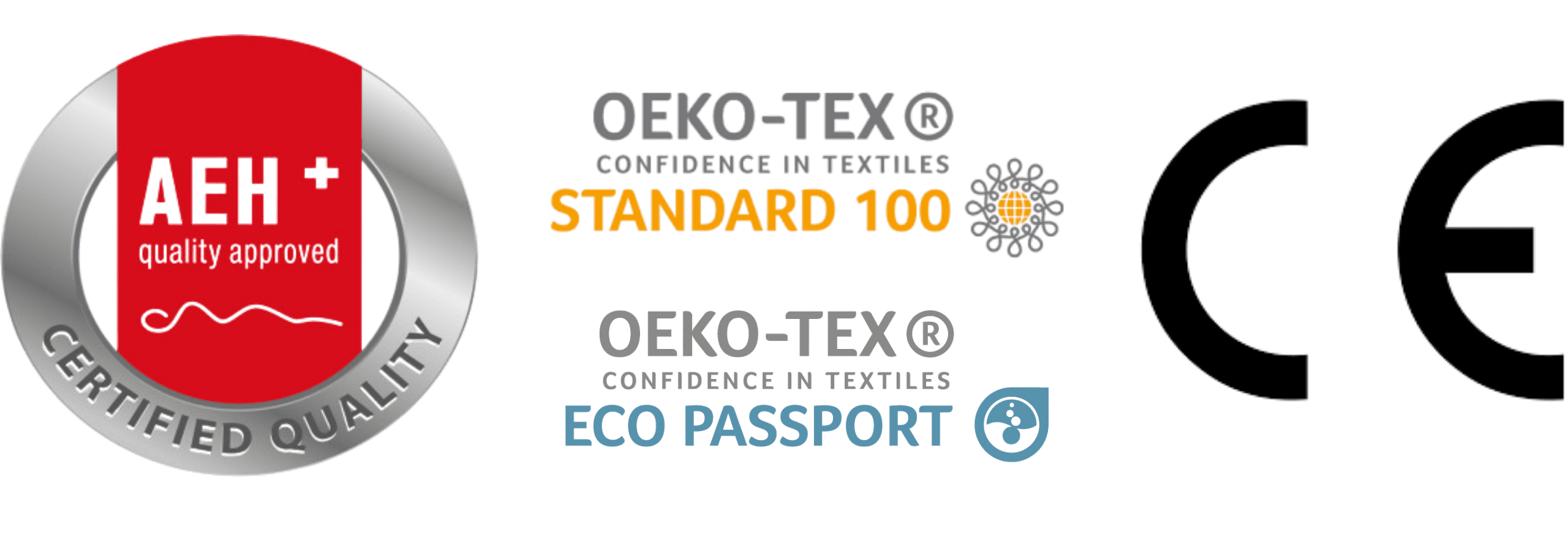 Certyfikaty AEH, OEKO-TEX, CE